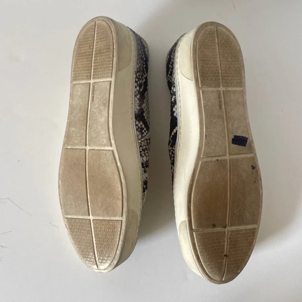 Stuart Weitzman Nugget Snake Skin Thick Sole Slip On Sneakers • Size 6.5 🔴